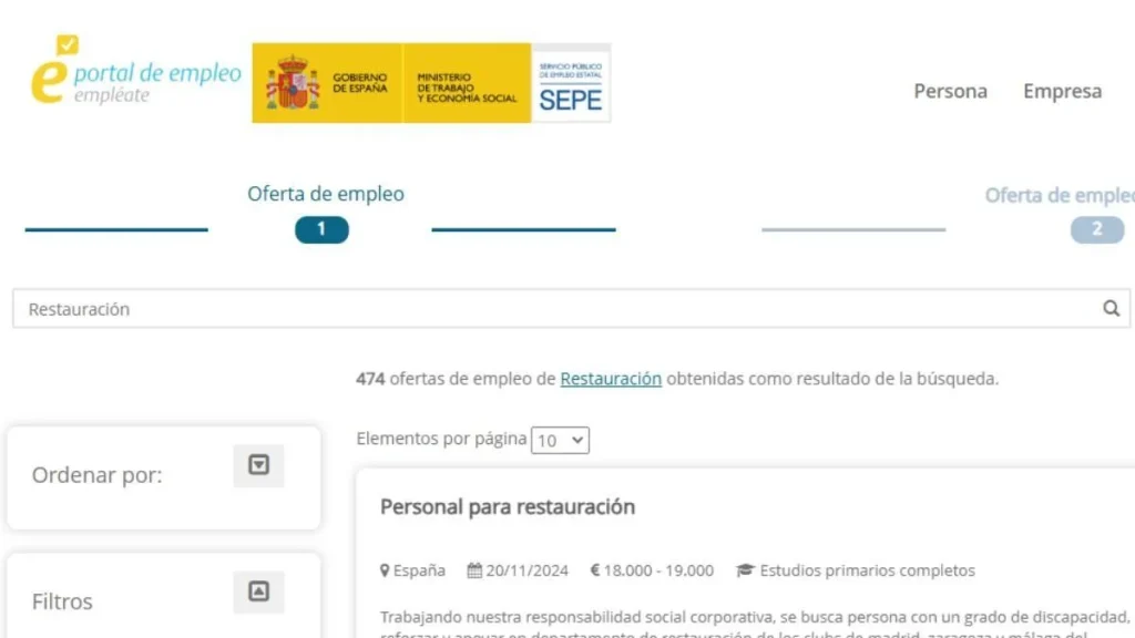 1. Registro y acceso al portal del SEPE
