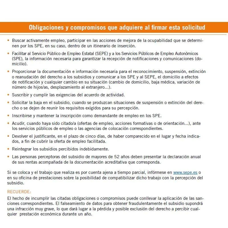 5. Obligaciones y compromisos de los beneficiarios