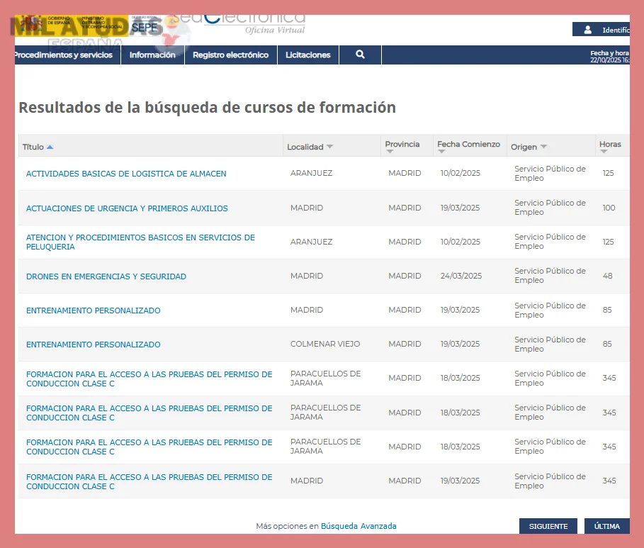 Contenidos principales que incluyen estos cursos