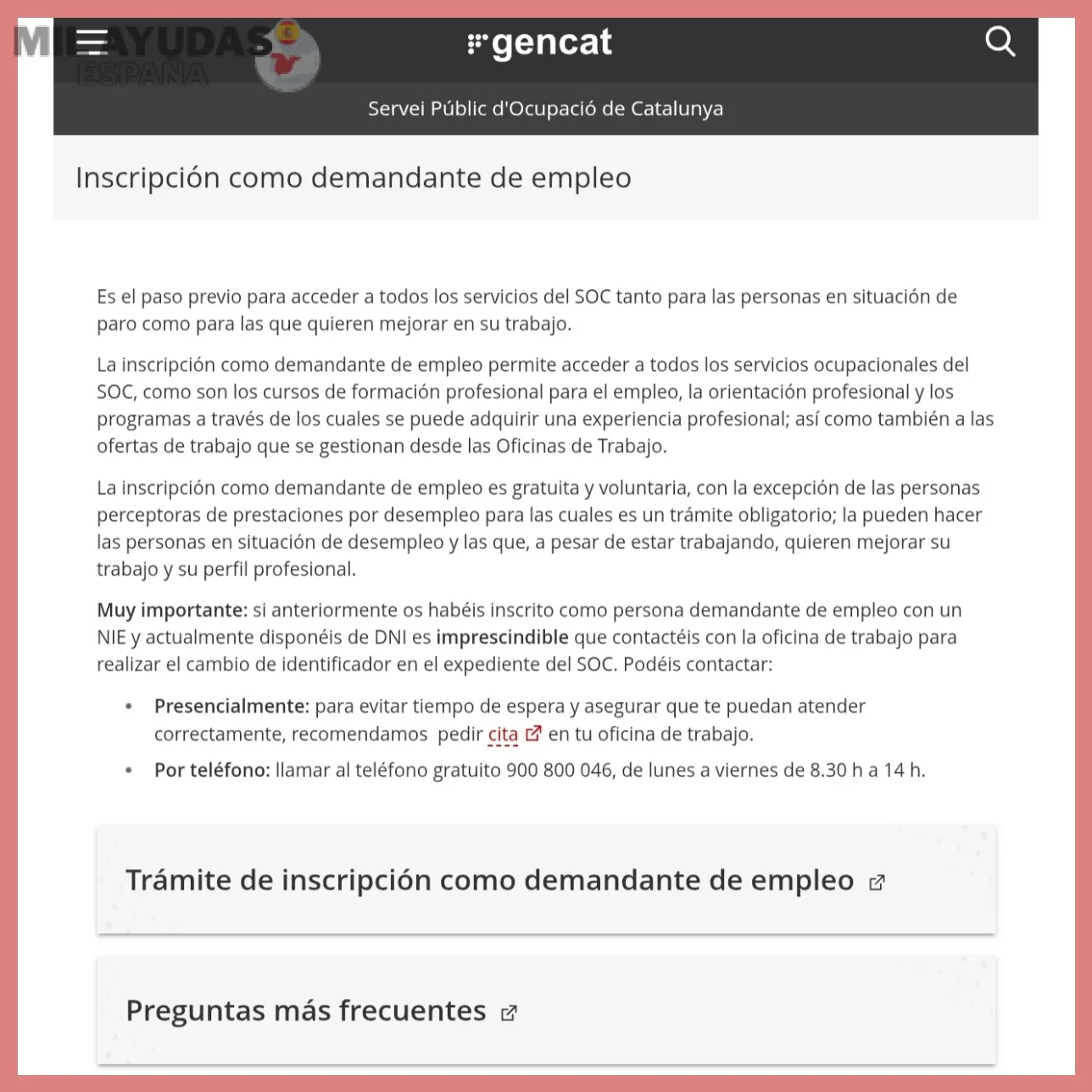 Documentación necesaria para acreditar cada actividad
