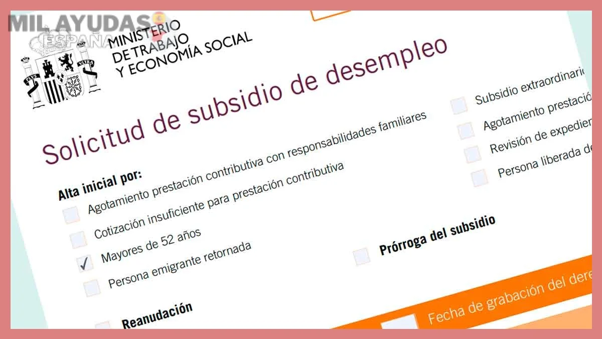 Guía de subsidio por agotamiento de prestación contributiva: Requisitos y solicitud