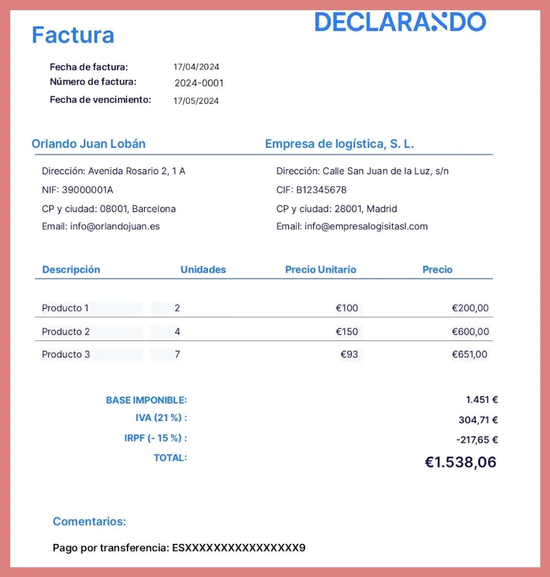 Numeración y series de facturación
