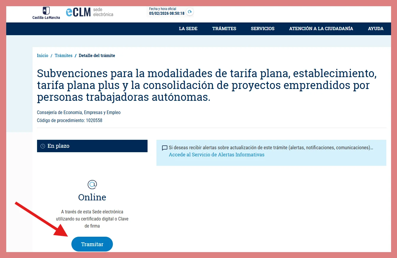 Procedimiento paso a paso para el alta con tarifa plana autónomos