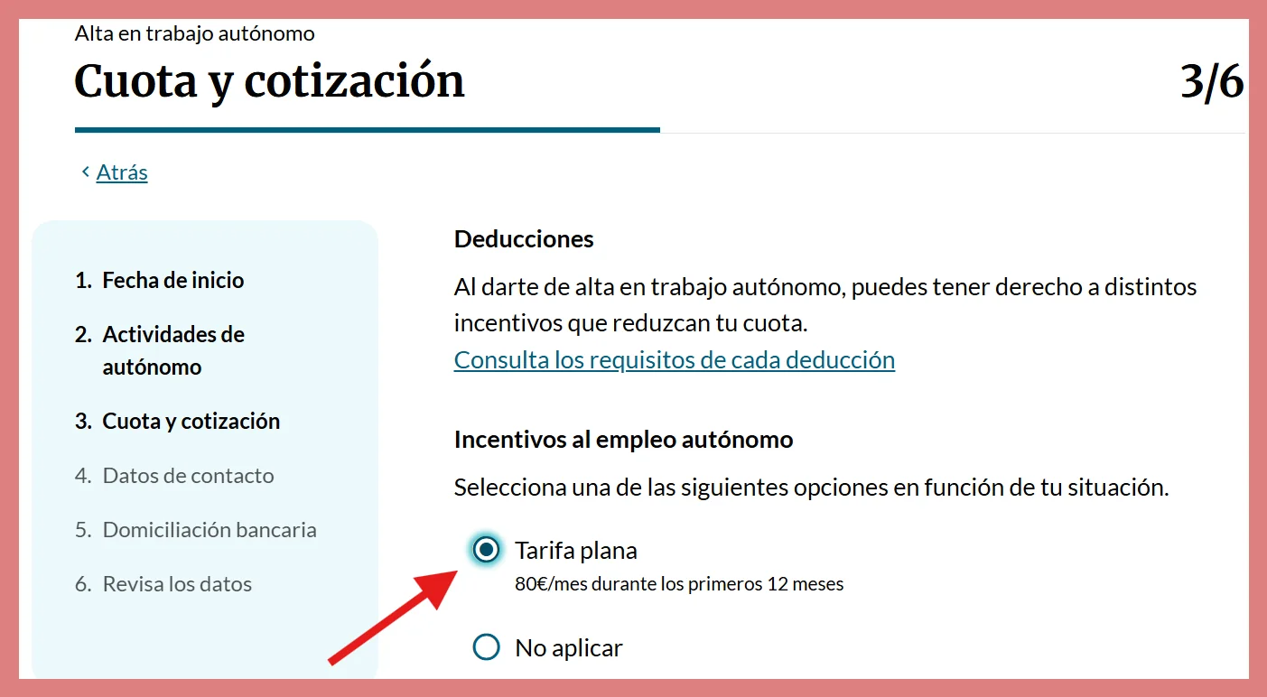Tipos de bonificaciones disponibles y sus porcentajes