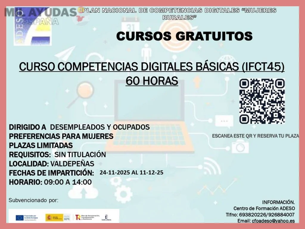 Tipos de cursos disponibles en el catálogo formativo